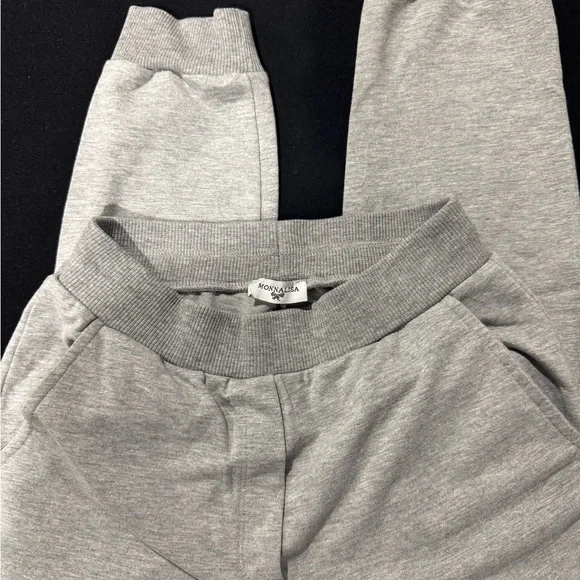 Monna Lisa Gray Kids Jogger Pants - Picture 4 of 6